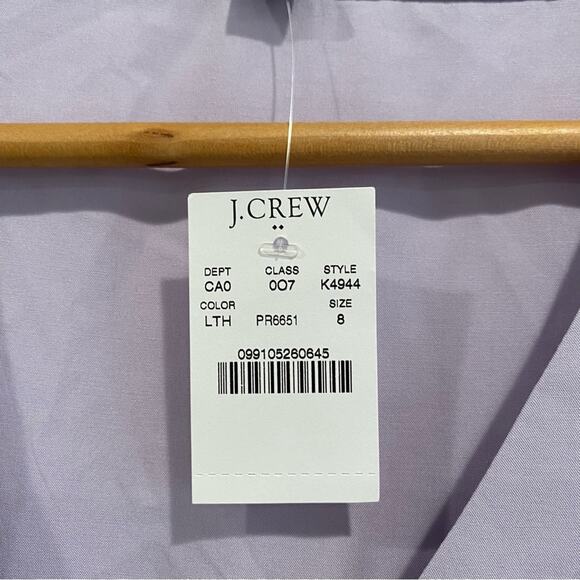 NEW J. Crew Mercantile Lavender Wrap Top Blouse 8 - Picture 5 of 6